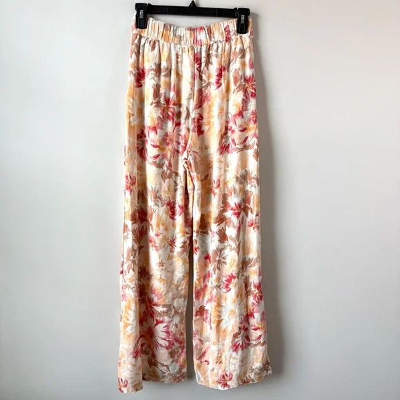 Abercrombie & Fitch Floral Wide Leg Linen Blend Pants XS - Picture 3 of 8